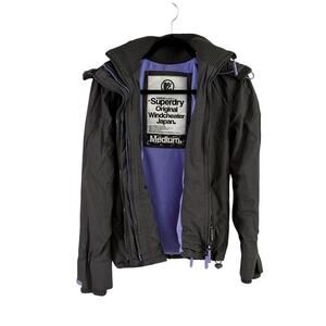 Superdry Women’s M‎ Original Windcheater Japan Jacket Grey/Lavender Windbreaker